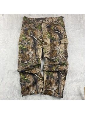 Gander Outdoors Realtree Camo Cargo Pants Hunting Utility Mens XL Baggy Woodland
